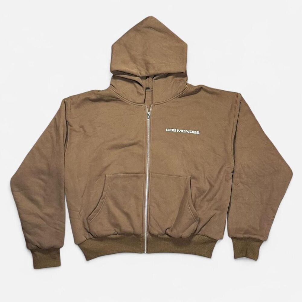 Unbranded Men's Brown and Tan Hoodie